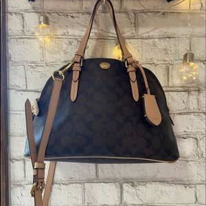 Coach Katy Satchel in Signature Canvas.